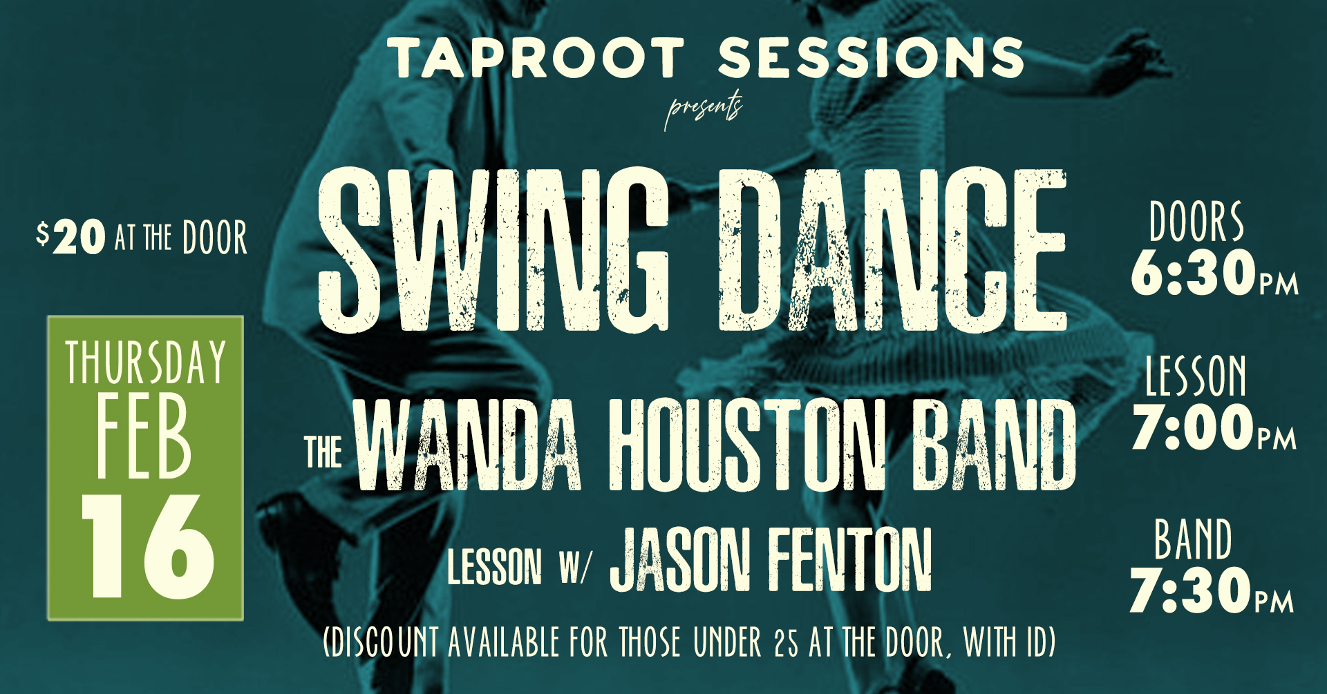 Read more about the article TapRoot Swing Dance w/ the Wanda Houston Band and Jason Fenton