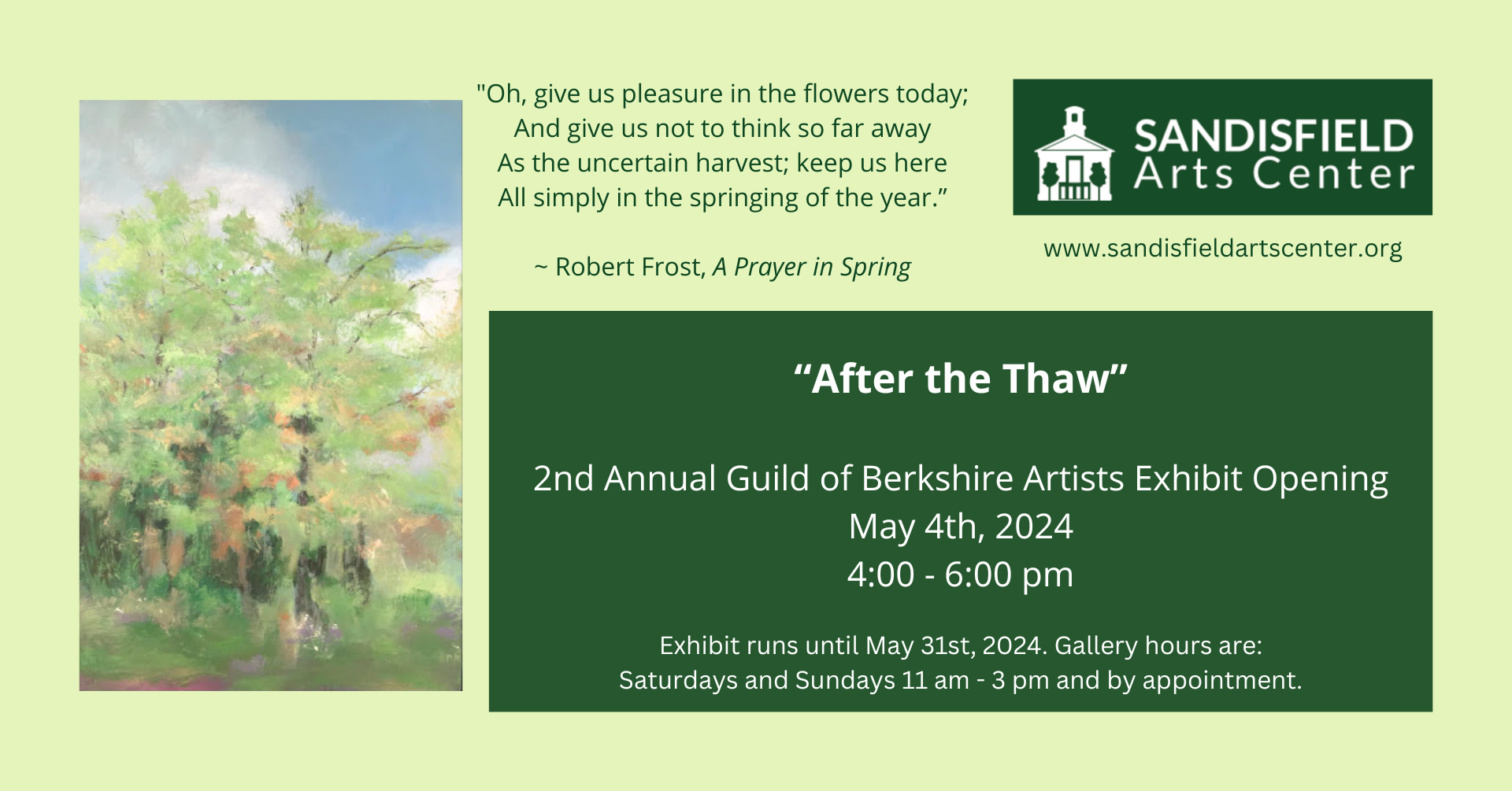 Read more about the article “After the Thaw” Guild of Berkshire Artists Exhibit Opening